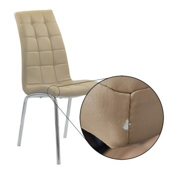 RESEALED - Green velvet dining chair with metal legs 247 pieces