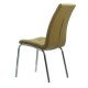 RESEALED - Green velvet dining chair with metal legs 247 pieces