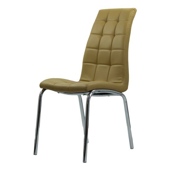 RESEALED - Green velvet dining chair with metal legs 247 pieces