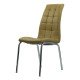 RESEALED - Green velvet dining chair with metal legs 247 pieces