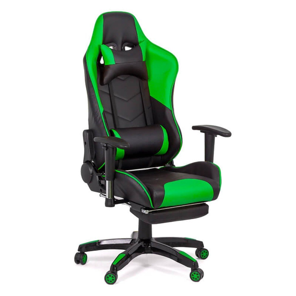 Scaun Gaming cu suport de picioare si rabatabil OFF 306 verde – resigilat scauneonline.ro