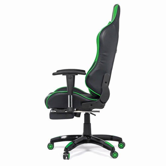 Scaun Gaming cu suport de picioare si rabatabil OFF 306 verde Scaun Gaming cu suport de picioare si rabatabil OFF 306 verde