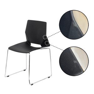 RESIGILAT - Scaune vizitatori din plastic cu baza metalica cromata HRC 627 negru RESIGILAT - Scaune vizitatori din plastic cu baza metalica cromata HRC 627 negru