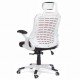 RESEALED - Adjustable and rotating desk chair made of eco leather OFF 904 dark red