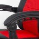 Scaun gaming cu suport picioare din piele eco si mesh OFF 3091 rosu Scaun gaming cu suport picioare din piele eco si mesh OFF 3091 rosu