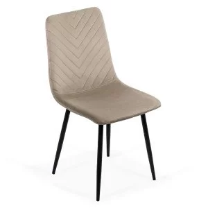RESEALED - Velvet kitchen chairs BUC 208 beige