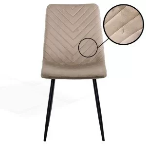 RESEALED - Velvet kitchen chairs BUC 208 beige