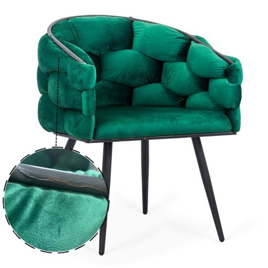 RESEALED - Velvet living room chair BUC 256 green