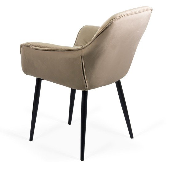 RESEALED - Velvet dining chair BUC 257 beige
