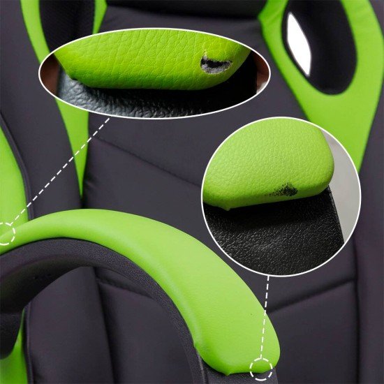 RESIGILAT - Scaun gaming din piele eco verde OFF 305 verde
