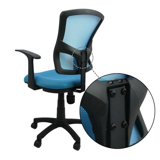 RESEALED - OFF 706 blue mesh office chair