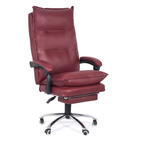 RESEALED - Executive chair with footrest and recliner OFF 419 burgundy
