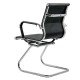 RESEALED - Meeting and visitor hall chair in eco leather OFF 806 black