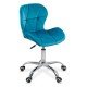 RESEALED - Velvet office chair OFF 334 turquoise