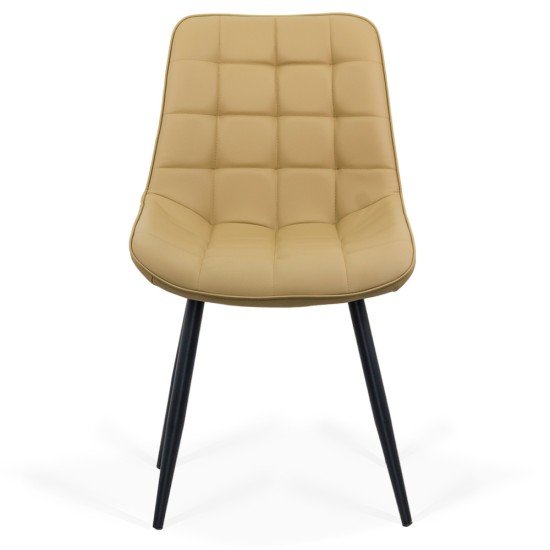 RESEALED - Living room chair made of eco-leather BUC 206P beige