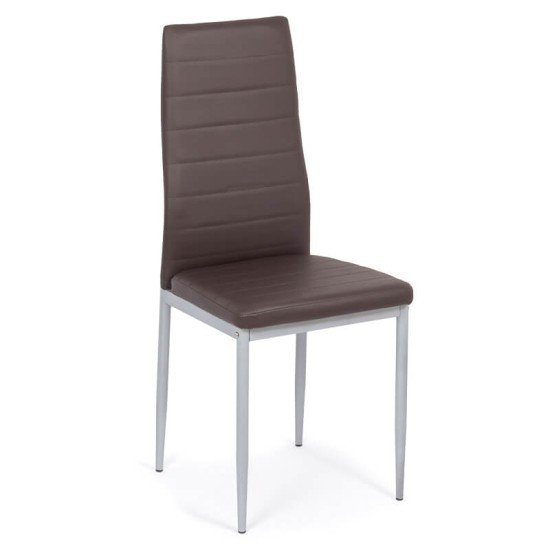 RESEALED - Kitchen chair made of eco-leather BUC 263 brown