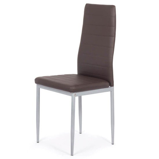 RESEALED - Kitchen chair made of eco-leather BUC 263 brown