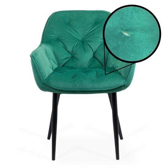 RESIGILAT - Scaun de dining din catifea BUC 257 verde