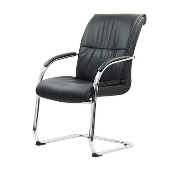 RESIGILAT - Set 2 scaune sedinte si sala vizitatori din piele eco OFF 8116 negru