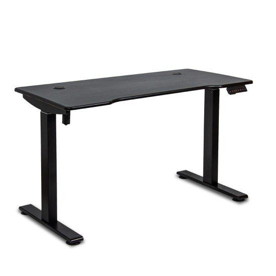 RESEALED - Electric height-adjustable desk with black carbon texture OFF 990