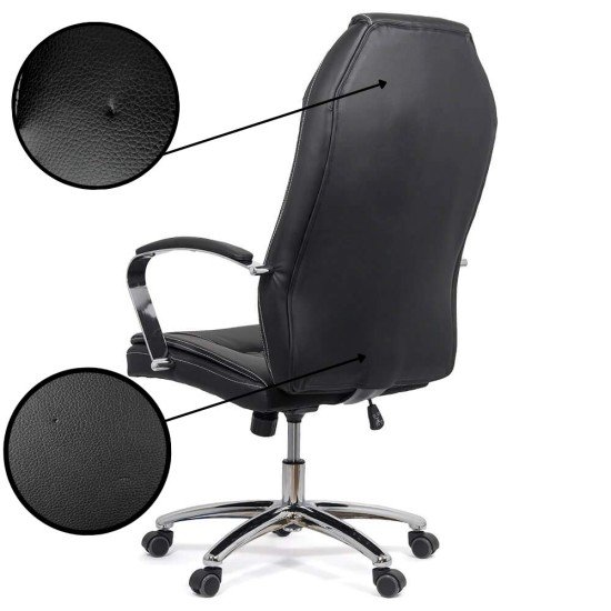 RESEALED - Executive chair with springs, resistant to 150 kg, OFF 313, black