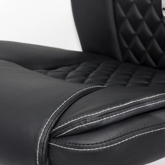 RESEALED - Executive chair with springs, resistant to 150 kg, OFF 313, black