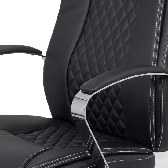 RESEALED - Executive chair with springs, resistant to 150 kg, OFF 313, black