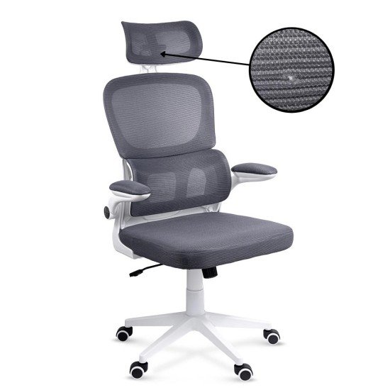 RESIGILAT - Scaun ergonomic cu tetiera reglabila OFF 432 gri