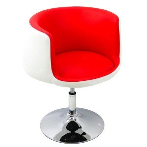 RESIGILAT - Scaun de bar din piele eco si cadru metalic ABS 113 rosu