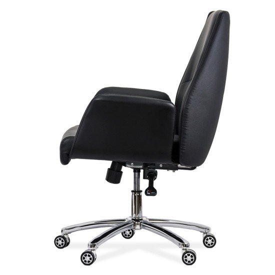 RESIGILAT - Scaun de birou din piele ecologica REZISTENT 200 KG OFF 800 negru