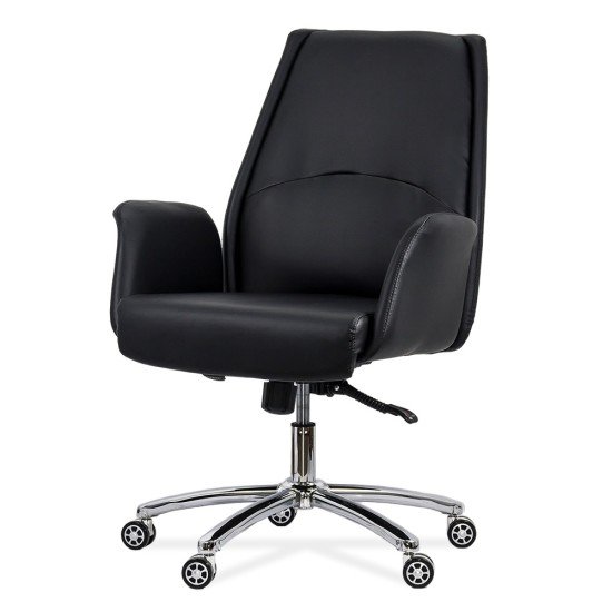 RESIGILAT - Scaun de birou din piele ecologica REZISTENT 200 KG OFF 800 negru