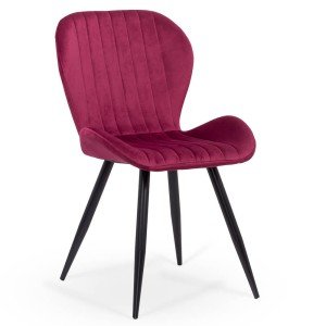 RESIGILAT - Scaun living din catifea BUC 248U visiniu