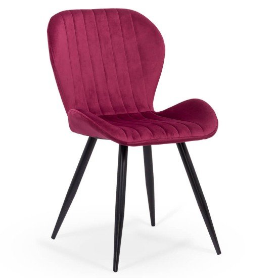 RESIGILAT - Scaun living din catifea BUC 248U visiniu