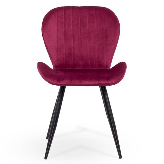 RESIGILAT - Scaun living din catifea BUC 248U visiniu