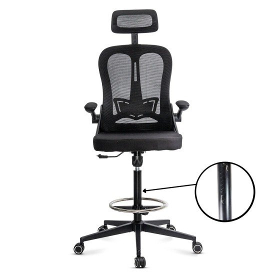 RESEALED - Ergonomic mesh work chair OFF 650 black