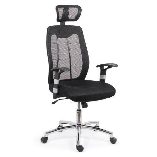 Scaun de birou OFF 988 negru din mesh si tetiera scauneonline.ro imagine noua 2022