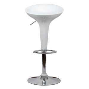 Scaun bar, înălțime reglabilă, rotativ, suport picioare, plastic ABS, alb, ABS 101 Scaun bar, înălțime reglabilă, rotativ, suport picioare, plastic ABS, alb, ABS 101