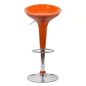 Scaun bar, înălțime reglabilă, rotativ, suport picioare, plastic ABS, portocaliu, ABS 101