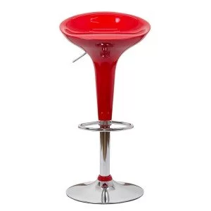 Scaun bar, înălțime reglabilă, rotativ, suport picioare, plastic ABS, rosu, ABS 101