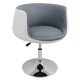 Height-adjustable and swiveling bar stool in synthetic leather ABS 113 grey