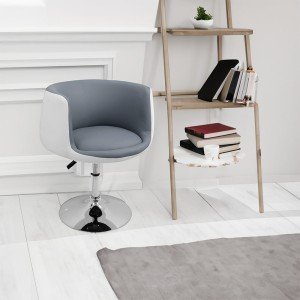 Scaun bar reglabil pe înălțime, rotativ, piele ecologica, gri, ABS 113 Scaun bar reglabil pe înălțime, rotativ, piele ecologica, gri, ABS 113