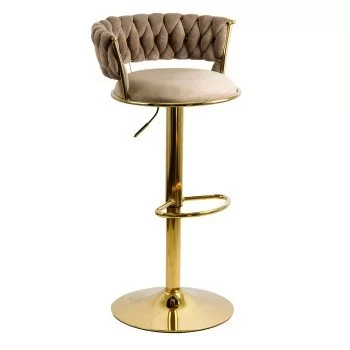 Scaun bar catifea ABS 118 bej