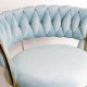 Scaun bar catifea ABS 118 albastru