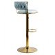Scaun bar catifea ABS 118 albastru