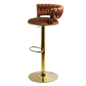 Scaun bar catifea ABS 118 maro Scaun bar catifea ABS 118 maro