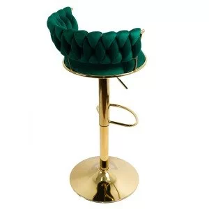 Scaun bar catifea ABS 118 verde