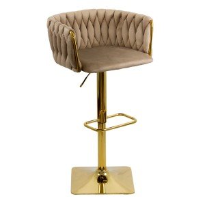 Scaun de bar bej, design luxos, tapițerie premium, stabilitate maximă ABS 118P Scaun de bar bej, design luxos, tapițerie premium, stabilitate maximă ABS 118P