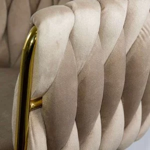 Scaun de bar bej, design luxos, tapițerie premium, stabilitate maximă ABS 118P