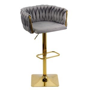 Scaun de bar gri, design elegant, confortabil, reglabil ABS 118P Scaun de bar gri, design elegant, confortabil, reglabil ABS 118P