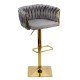 Scaun de bar gri, design elegant, confortabil, reglabil ABS 118P Scaun de bar gri, design elegant, confortabil, reglabil ABS 118P